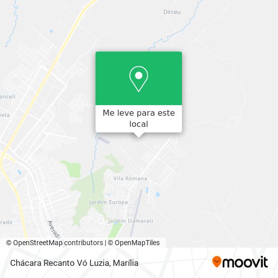 Chácara Recanto Vó Luzia mapa
