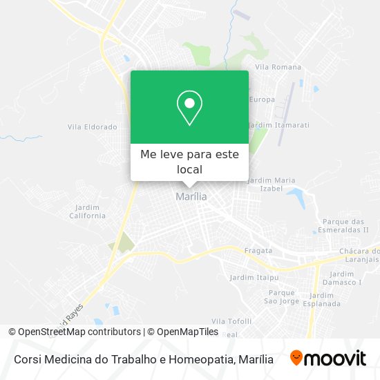 Corsi Medicina do Trabalho e Homeopatia mapa