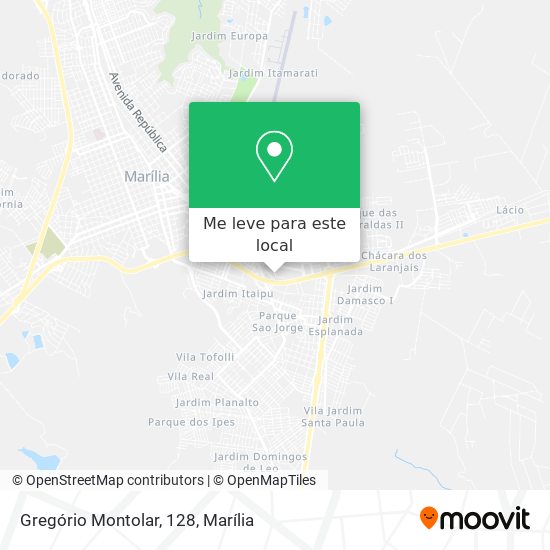 Gregório Montolar, 128 mapa