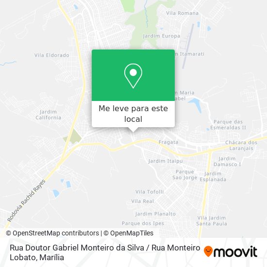 Rua Doutor Gabriel Monteiro da Silva / Rua Monteiro Lobato mapa