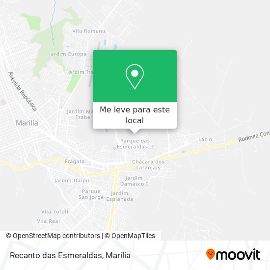 Recanto das Esmeraldas mapa