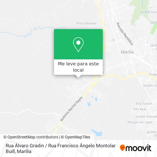 Rua Álvaro Gradin / Rua Francisco Ângelo Montolar Buill mapa