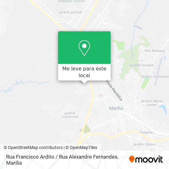 Rua Francisco Ardito / Rua Alexandre Fernandes mapa