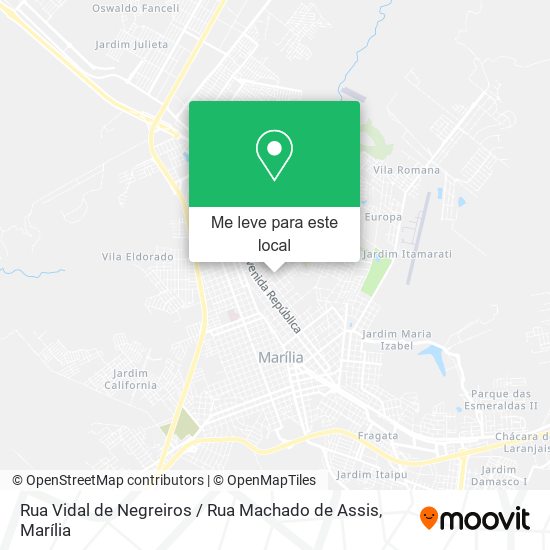 Rua Vidal de Negreiros / Rua Machado de Assis mapa