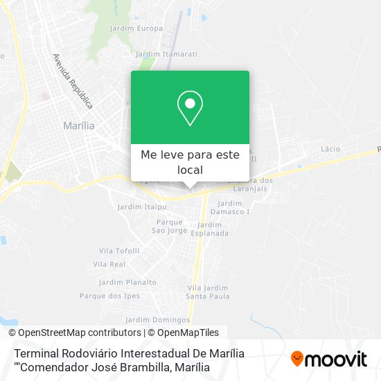 Terminal Rodoviário Interestadual De Marília ""Comendador José Brambilla mapa