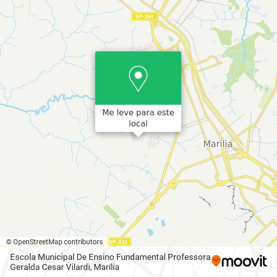 Escola Municipal De Ensino Fundamental Professora Geralda Cesar Vilardi mapa