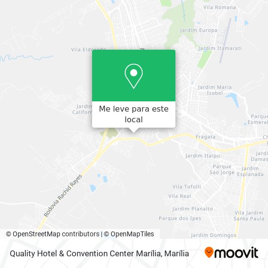 Quality Hotel & Convention Center Marília mapa