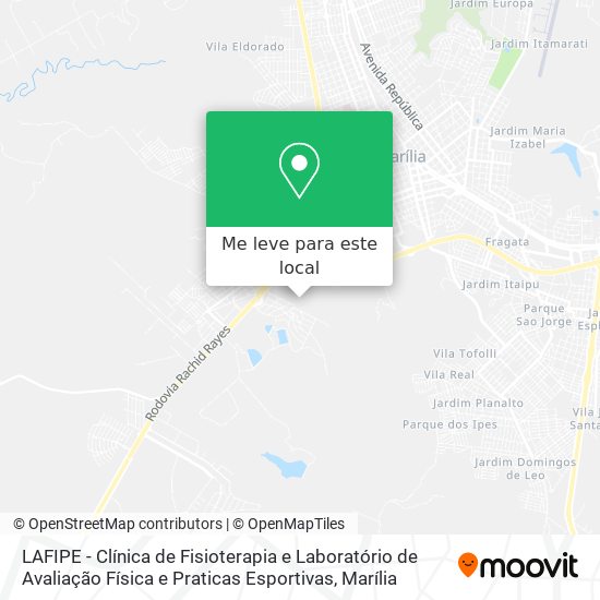 LAFIPE - Clínica de Fisioterapia e Laboratório de Avaliação Física e Praticas Esportivas mapa