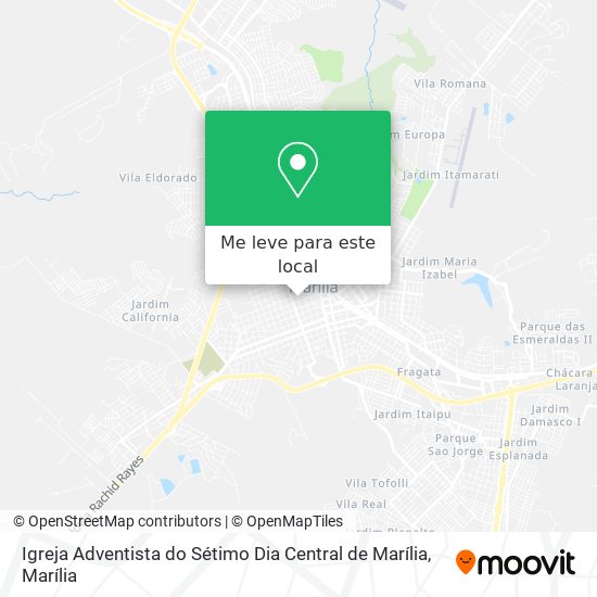 Igreja Adventista do Sétimo Dia Central de Marília mapa