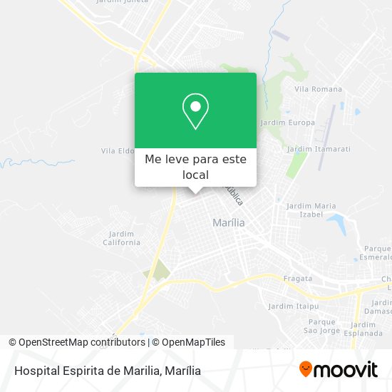 Hospital Espirita de Marilia mapa