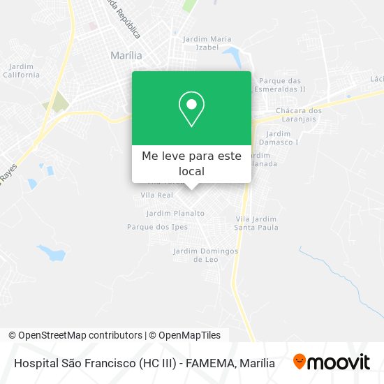 Hospital São Francisco (HC III) - FAMEMA mapa