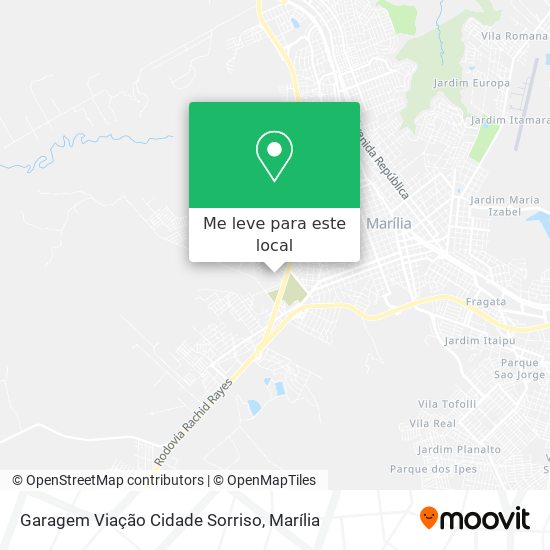 Garagem Viação Cidade Sorriso mapa