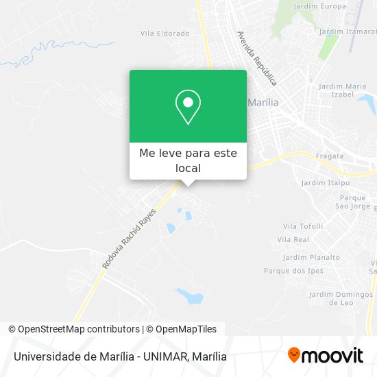 Universidade de Marília - UNIMAR mapa