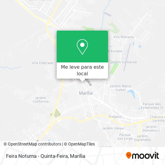Feira Noturna - Quinta-Feira mapa