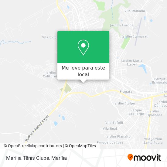 Marília Tênis Clube mapa