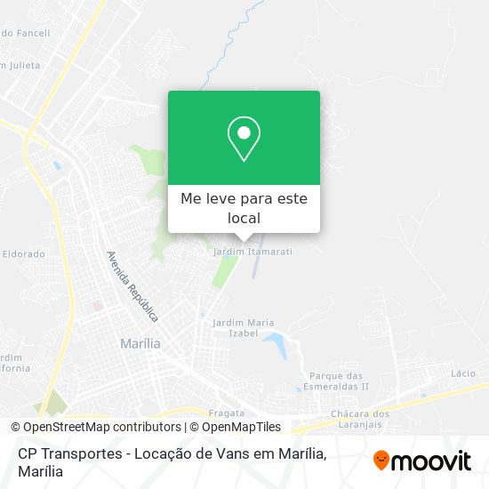 CP Transportes - Locação de Vans em Marília mapa