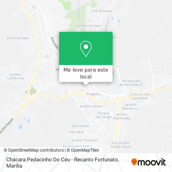 Chácara Pedacinho Do Céu - Recanto Fortunato mapa