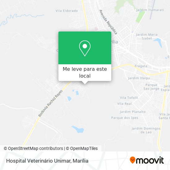 Hospital Veterinário Unimar mapa