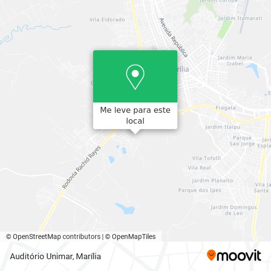 Auditório Unimar mapa