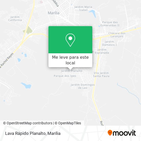 Lava Rápido Planalto mapa