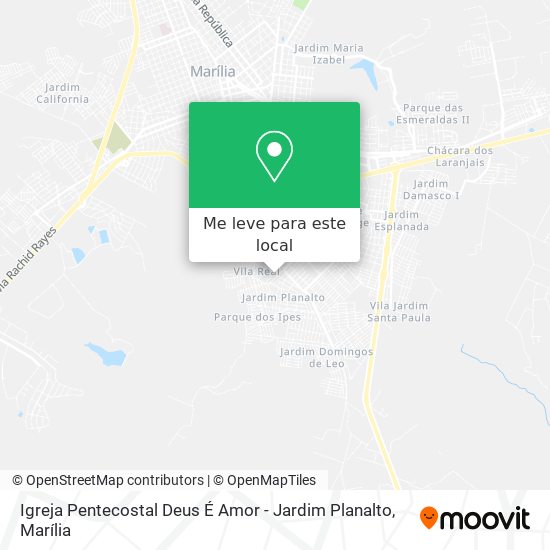 Igreja Pentecostal Deus É Amor - Jardim Planalto mapa