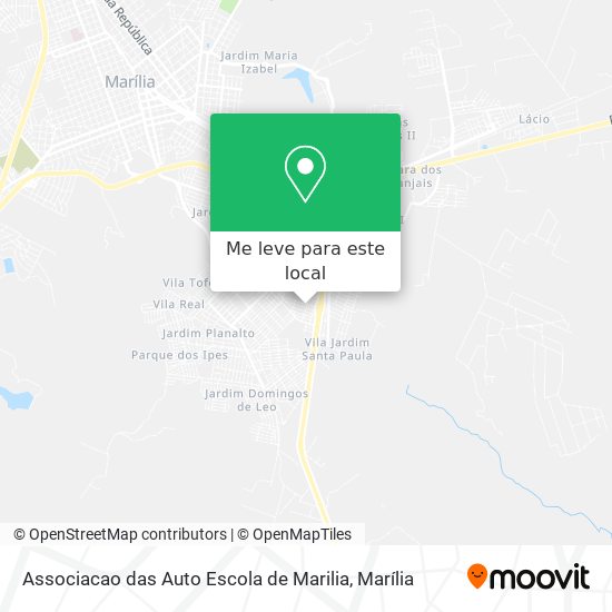 Associacao das Auto Escola de Marilia mapa