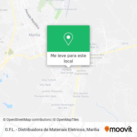 G.F.L. - Distribuidora de Materiais Eletricos mapa