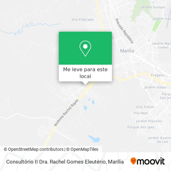 Consultório II Dra. Rachel Gomes Eleutério mapa