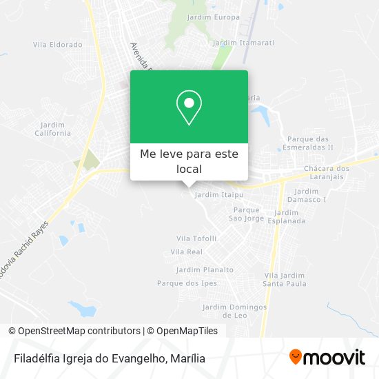 Filadélfia Igreja do Evangelho mapa