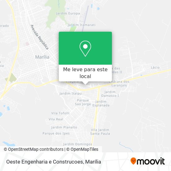 Oeste Engenharia e Construcoes mapa