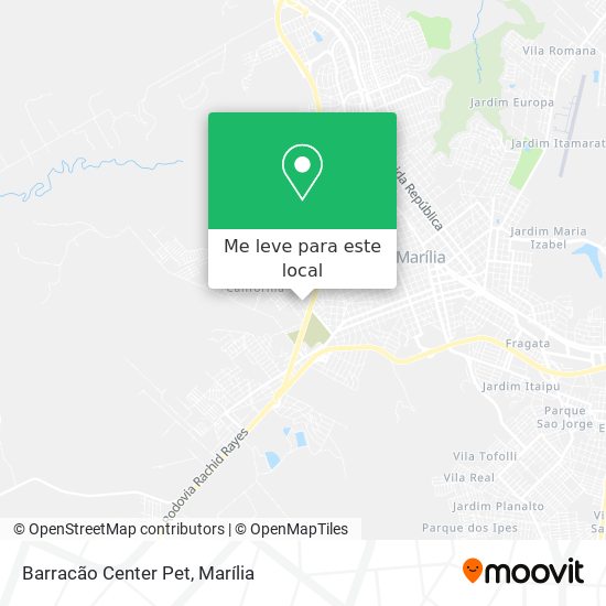 Barracão Center Pet mapa
