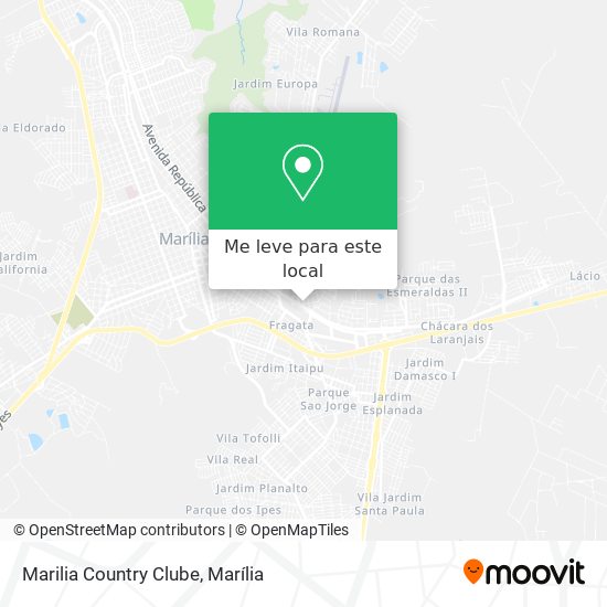 Marilia Country Clube mapa