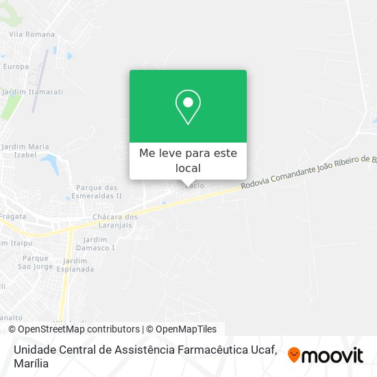 Unidade Central de Assistência Farmacêutica Ucaf mapa