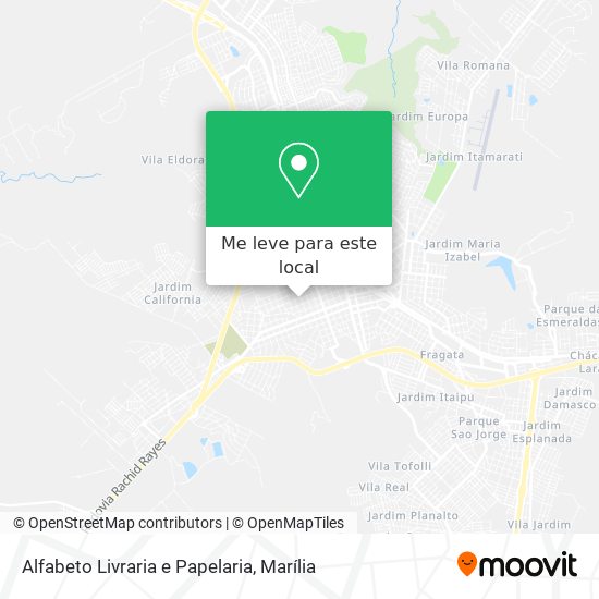 Alfabeto Livraria e Papelaria mapa