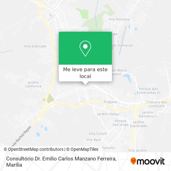 Consultório Dr. Emílio Carlos Manzano Ferreira mapa