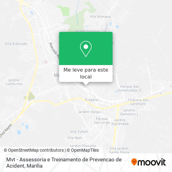 Mvt - Assessoria e Treinamento de Prevencao de Acident mapa