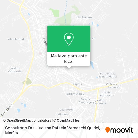 Consultório Dra. Luciana Rafaela Vernaschi Quirici mapa