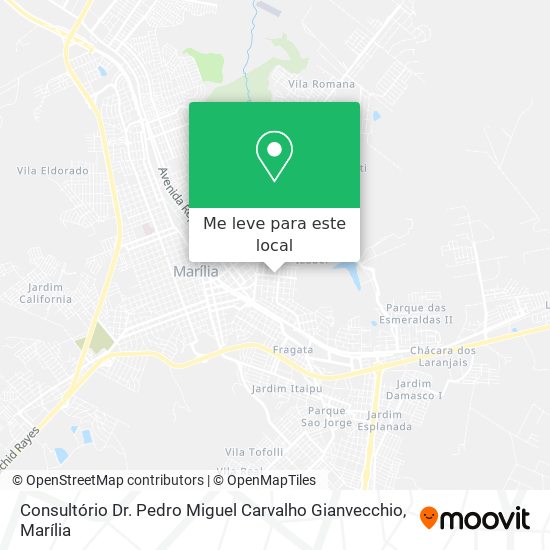 Consultório Dr. Pedro Miguel Carvalho Gianvecchio mapa