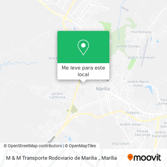 M & M Transporte Rodoviario de Marilia . mapa