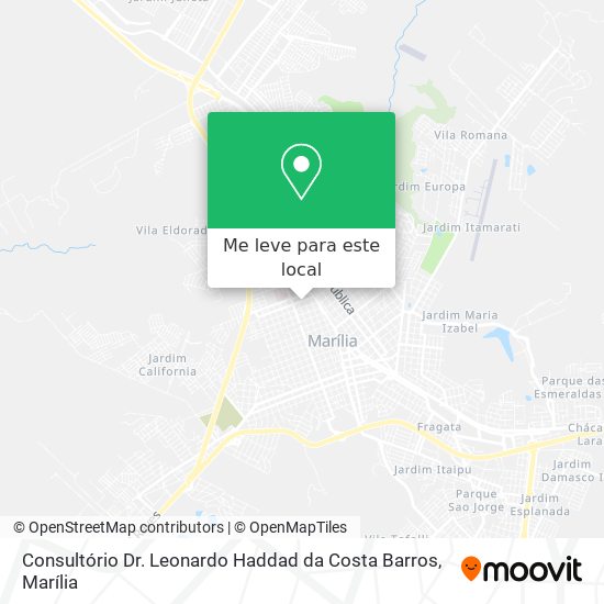 Consultório Dr. Leonardo Haddad da Costa Barros mapa