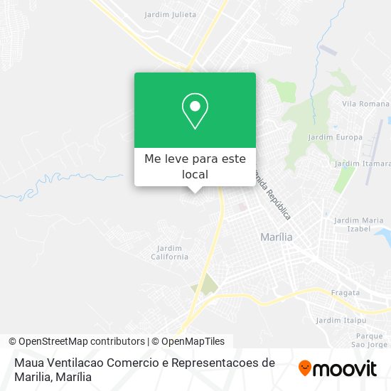 Maua Ventilacao Comercio e Representacoes de Marilia mapa