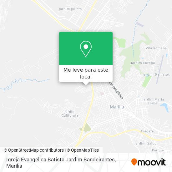 Igreja Evangélica Batista Jardim Bandeirantes mapa