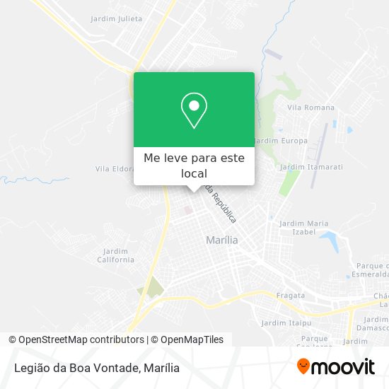 Legião da Boa Vontade mapa
