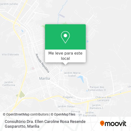 Consultório Dra. Ellen Caroline Rosa Resende Gasparotto mapa