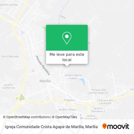 Igreja Comunidade Crista Agape de Marilia mapa