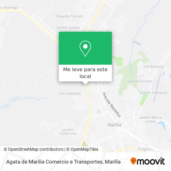 Agata de Marilia Comercio e Transportes mapa