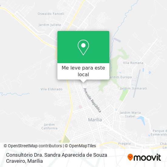 Consultório Dra. Sandra Aparecida de Souza Craveiro mapa