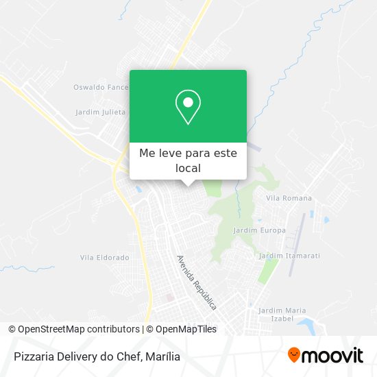 Pizzaria Delivery do Chef mapa