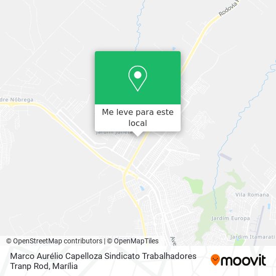 Marco Aurélio Capelloza Sindicato Trabalhadores Tranp Rod mapa