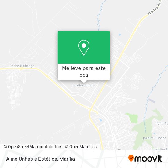 Aline Unhas e Estética mapa